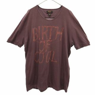 ディーゼル(DIESEL)のディーゼル プリント 半袖 Tシャツ XXL ブラウン DIESEL ビッグサイズ メンズ 【中古】  【230725】 メール便可(Tシャツ/カットソー(半袖/袖なし))