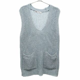 ザラ(ZARA)のザラ ニットベスト M ブルー ZARA レディース 【中古】  【230725】(ニット/セーター)