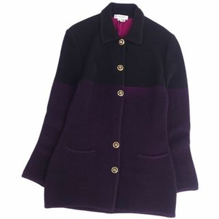 Vintage セリーヌ CELINE ニット ジャケット ウール 無地 ゴールド