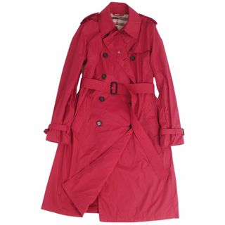 バーバリー(BURBERRY)のバーバリー ロンドン BURBERRY LONDON コート トレンチコート ベルト付き ナイロン アウター レディース UK8 USA6 IT40(M相当) レッド(トレンチコート)