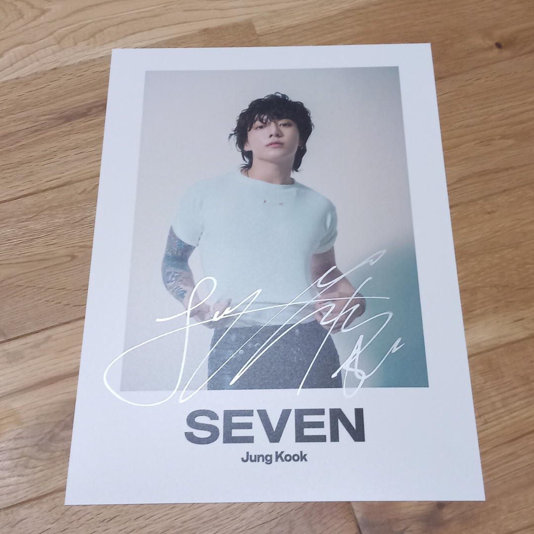 ジョングク(BTS) 直筆サイン「SEVEN」スチール写真