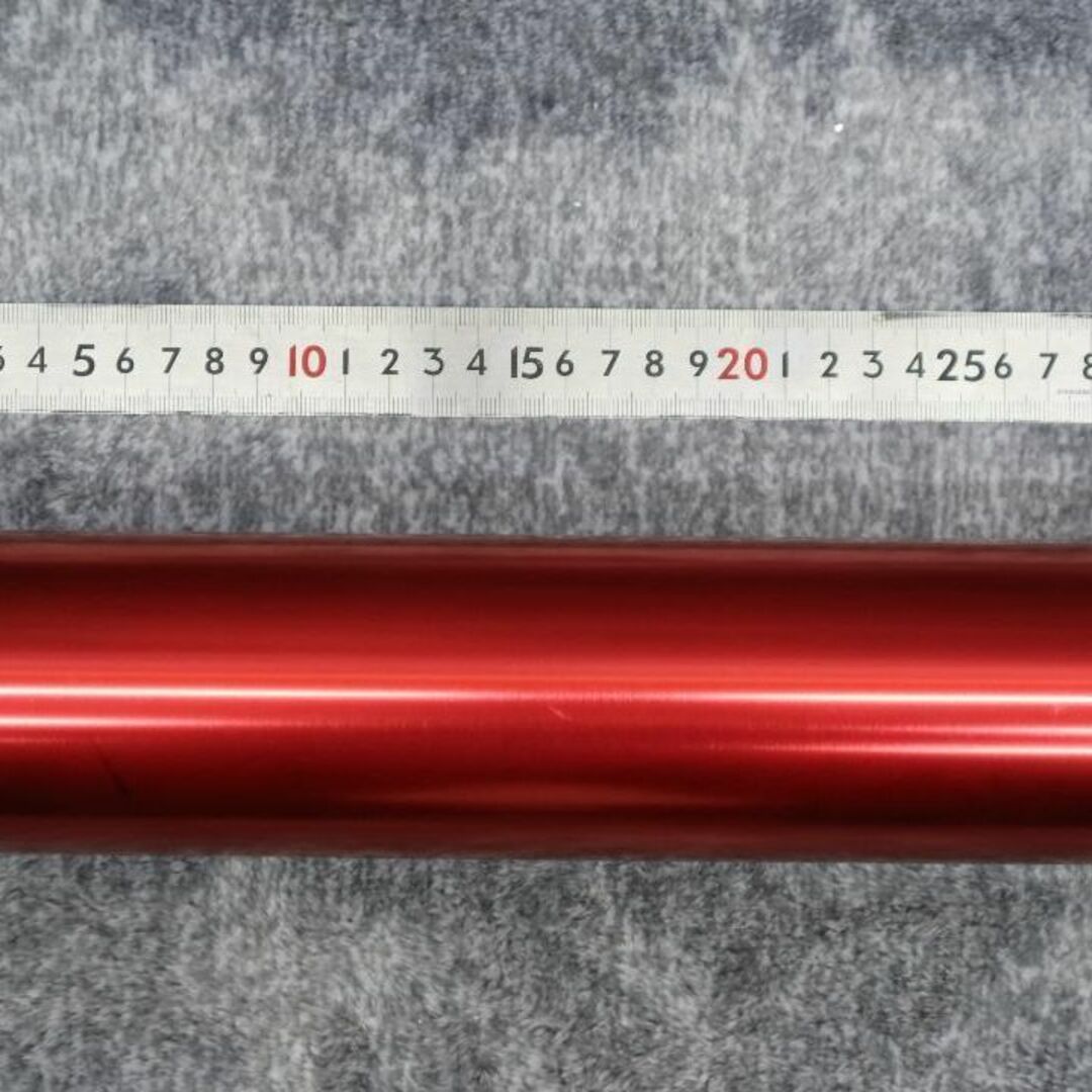 ５０．８πエンデ　サイレンサー　赤x黒　バネバンド付き: 汎用 マフラー