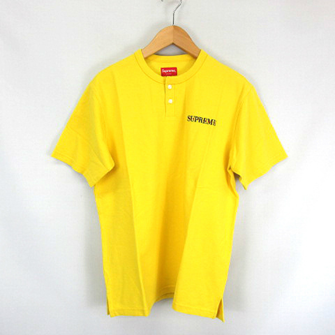 SUPREME  Pique Henley ヘンリーネック カットソー 黄色 S