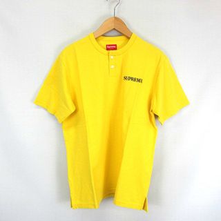 シュプリーム(Supreme)のSUPREME  Pique Henley ヘンリーネック カットソー 黄色 S(Tシャツ/カットソー(七分/長袖))