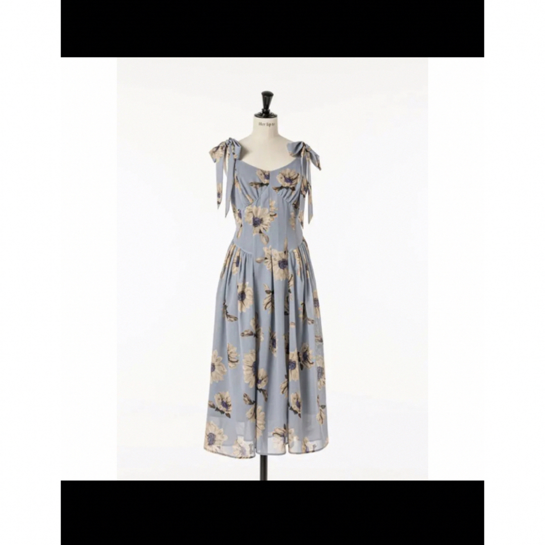 herlipto Sunflower-Printed Midi Dress