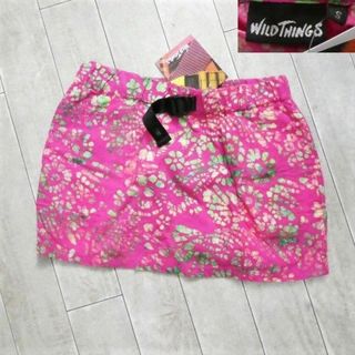 ワイルドシングス(WILDTHINGS)のWILD THINGS BATIK染め スカート S 未使用 Pink(その他)