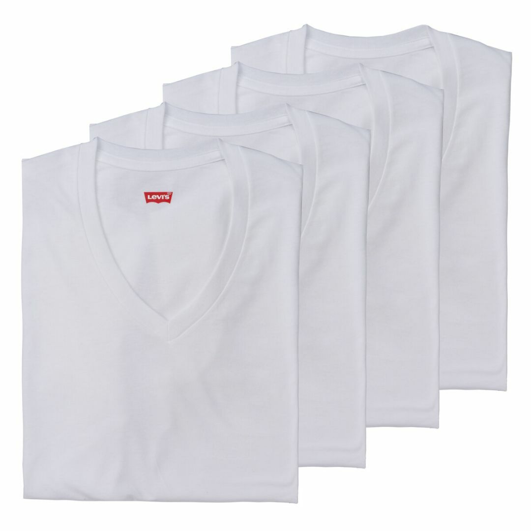 Levi's(リーバイス)の新品 4枚組 S ★ Levis リーバイス メンズ Vネック 半袖 Tシャツ メンズのトップス(Tシャツ/カットソー(半袖/袖なし))の商品写真