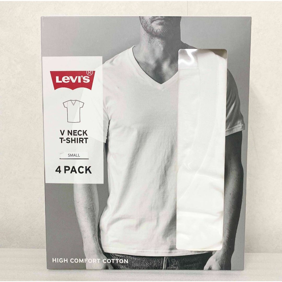 Levi's(リーバイス)の新品 4枚組 S ★ Levis リーバイス メンズ Vネック 半袖 Tシャツ メンズのトップス(Tシャツ/カットソー(半袖/袖なし))の商品写真