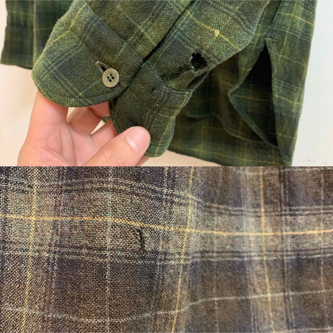 PENDLETON VINTAGE 60s USA製 チェックウールシャツ L - シャツ