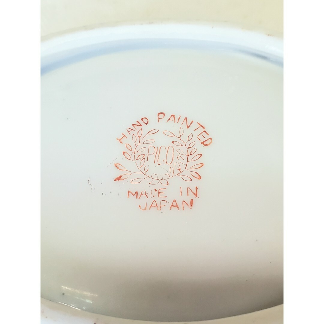 日本製ハンドペイント　バラのアンティークバルボンティーヌ　小皿ペア 7