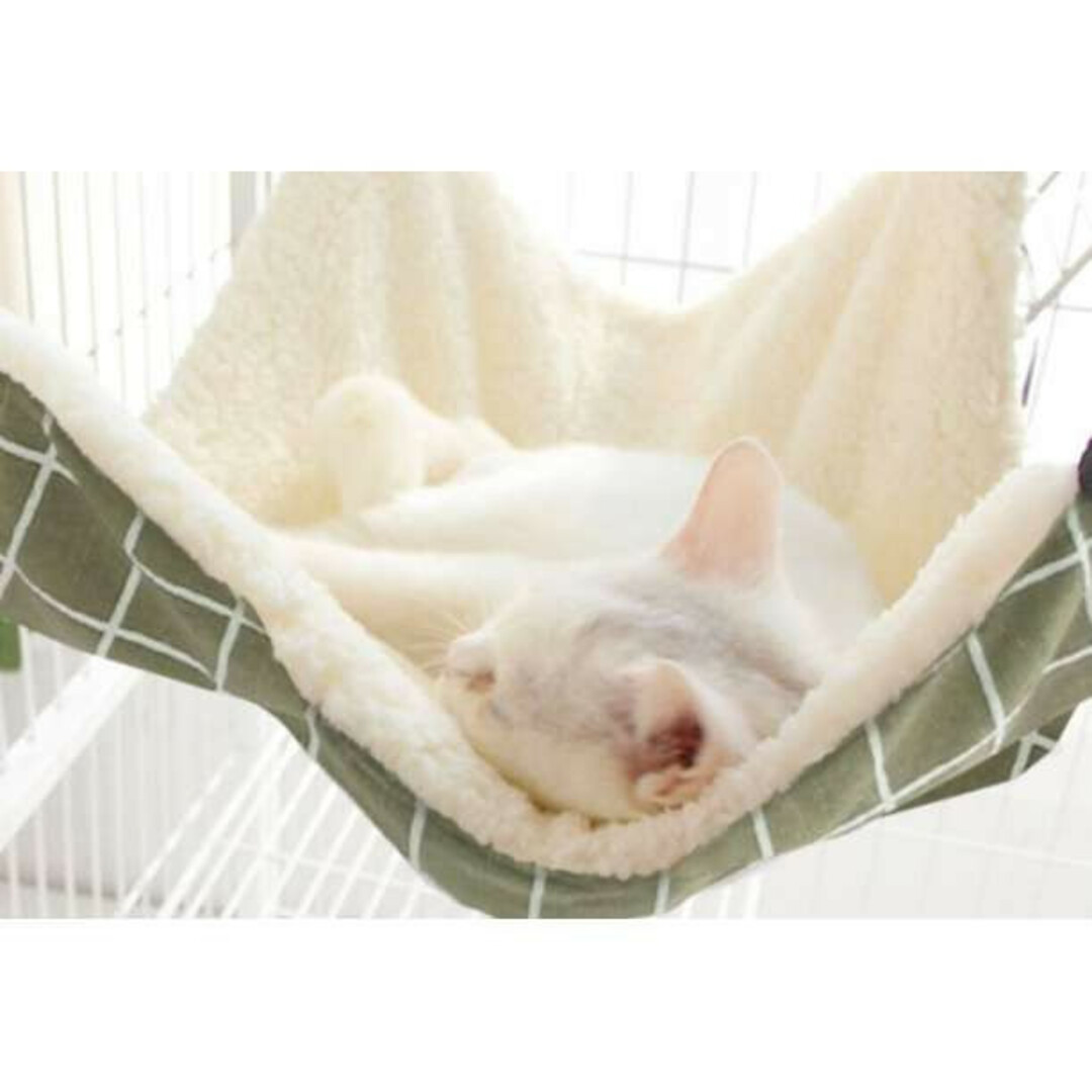 格子柄　ふわもこ ニャンモック　猫用 ハンモック　シンプル　ペット用品　グレーD その他のペット用品(猫)の商品写真