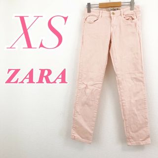 ザラ(ZARA)のZARA ザラ レディース XS スキニーパンツ デニム カジュアル 薄 ピンク(カジュアルパンツ)