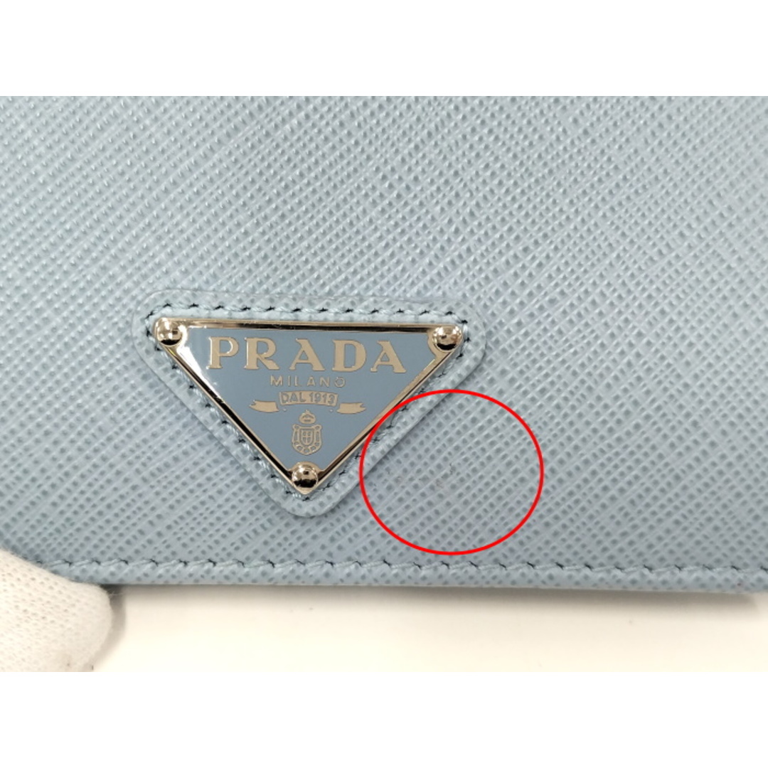 〇〇PRADA プラダ サフィアーノ プレート 二つ折り 長財布 M608A