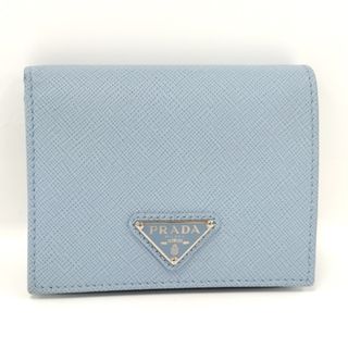 ✨極美品　箱付き✨PRADA ミニ財布　サフィアーノ　希少カラー　プレート　ロゴ