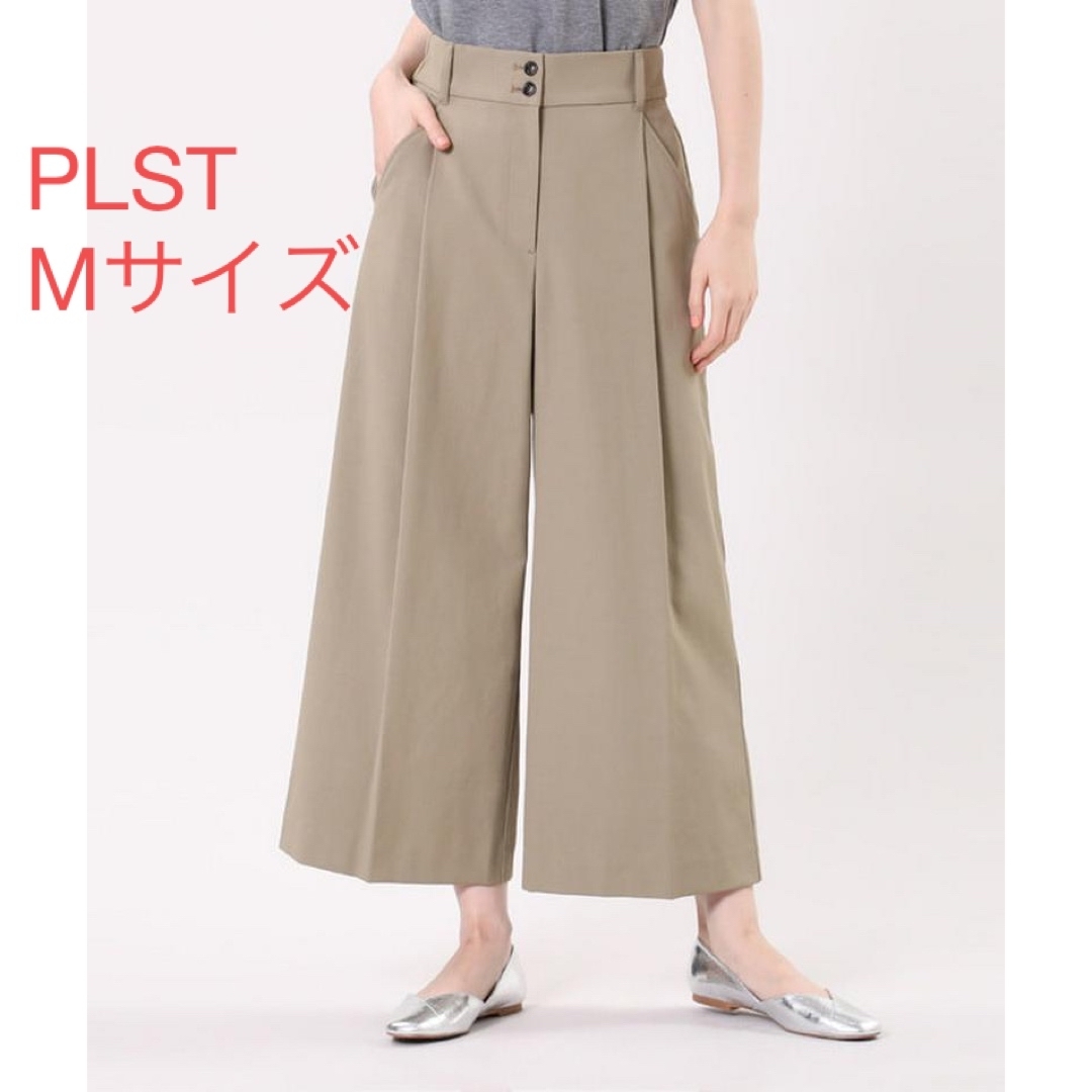 PLST(プラステ)のほぼ新品＊大草直子さん着 PLST  リネンブレンドワイドパンツP92 レディースのパンツ(カジュアルパンツ)の商品写真