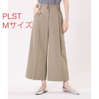 プラステ(PLST)のほぼ新品＊大草直子さん着 PLST  リネンブレンドワイドパンツP92(カジュアルパンツ)