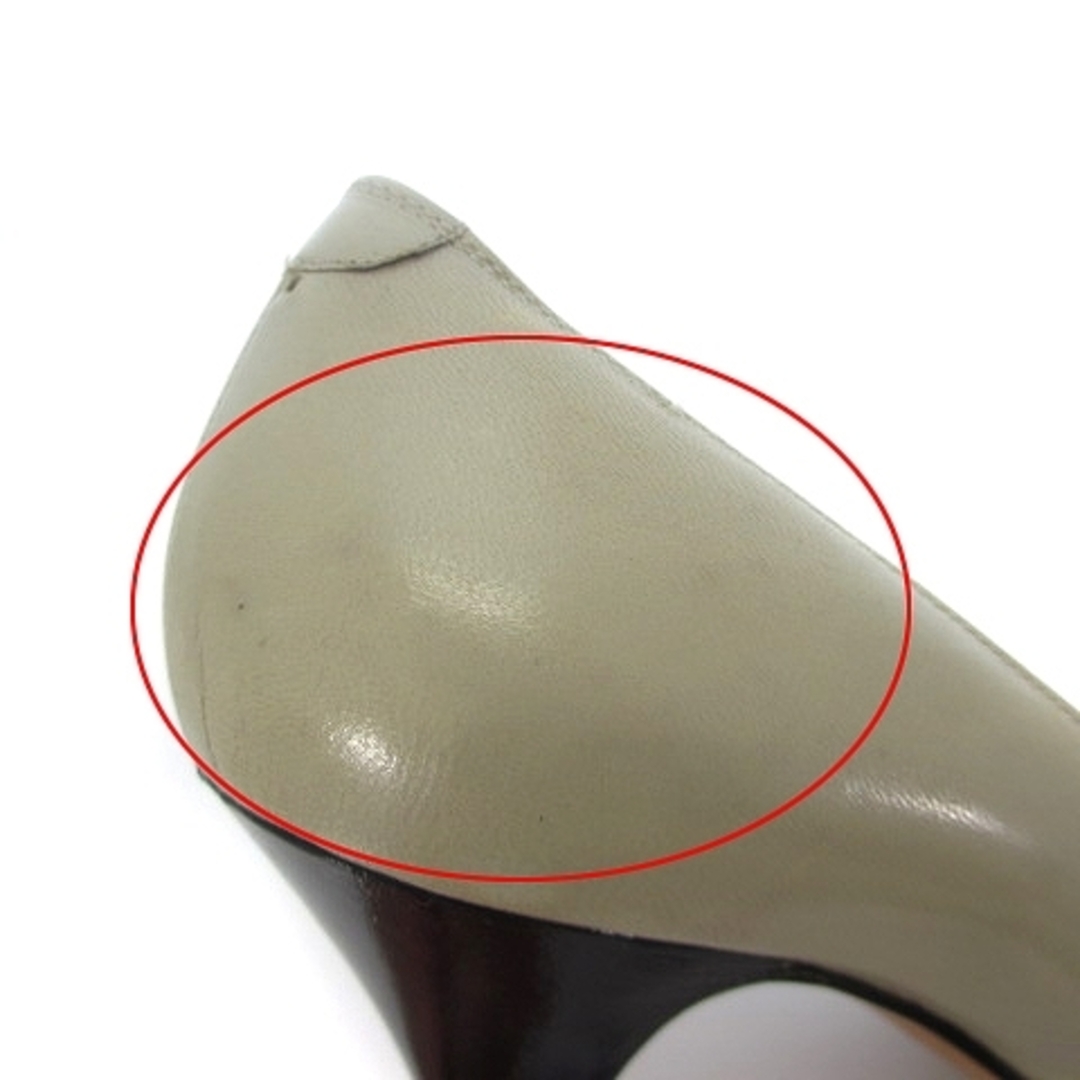 NINA RICCI(ニナリッチ)のニナリッチ パンプス ポインテッドトゥ グレー 35.5 22.0㎝ 靴 レディースの靴/シューズ(ハイヒール/パンプス)の商品写真