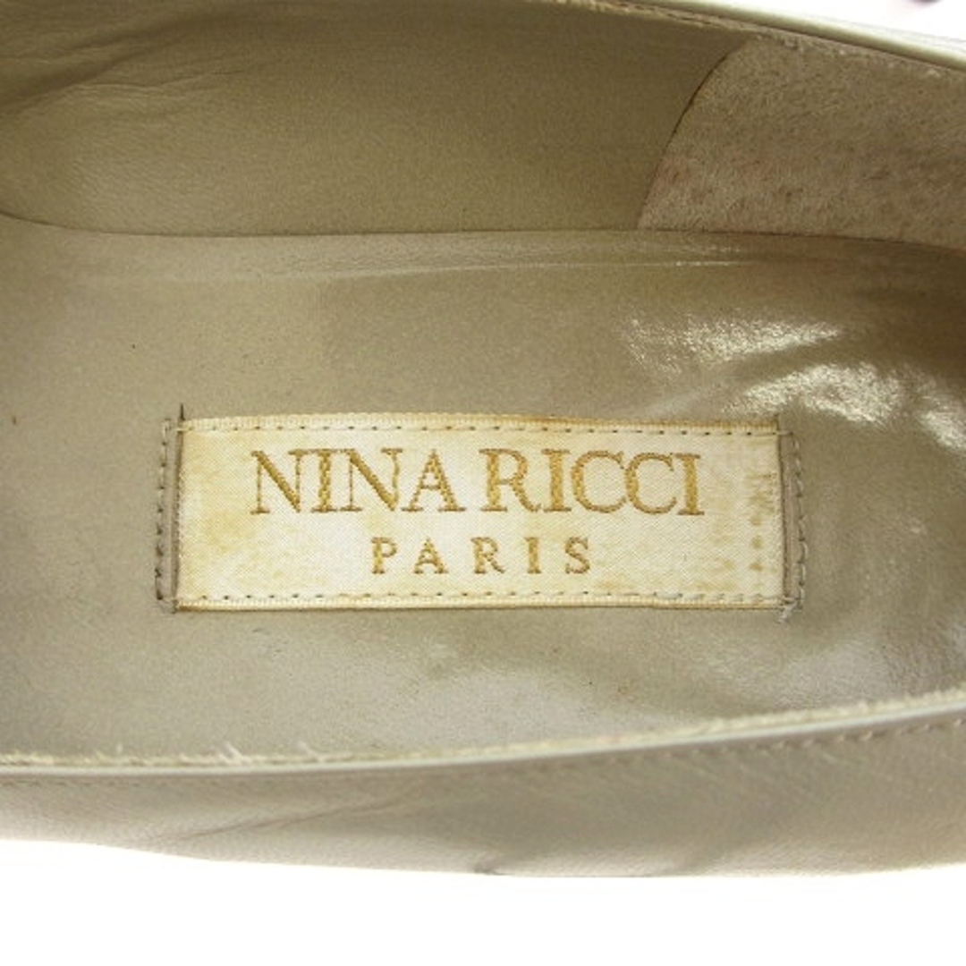 NINA RICCI(ニナリッチ)のニナリッチ パンプス ポインテッドトゥ グレー 35.5 22.0㎝ 靴 レディースの靴/シューズ(ハイヒール/パンプス)の商品写真