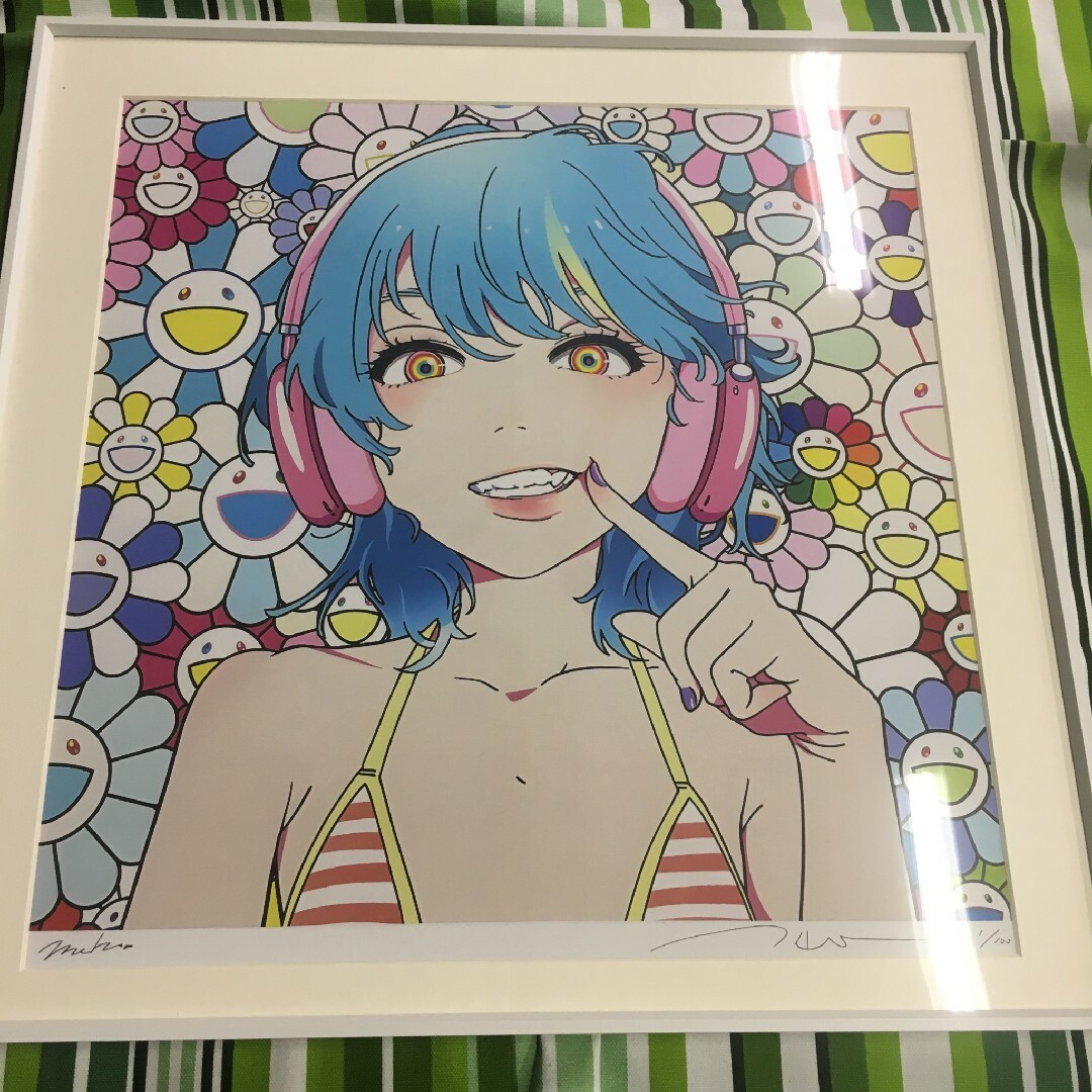 smile_01 w M.F 村上隆 mebae ED100 版画 スマイル