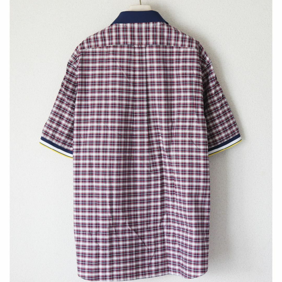 新品タグ付き【ジェイプレス】襟・袖リブ使い おしゃれなチェックシャツ 4L