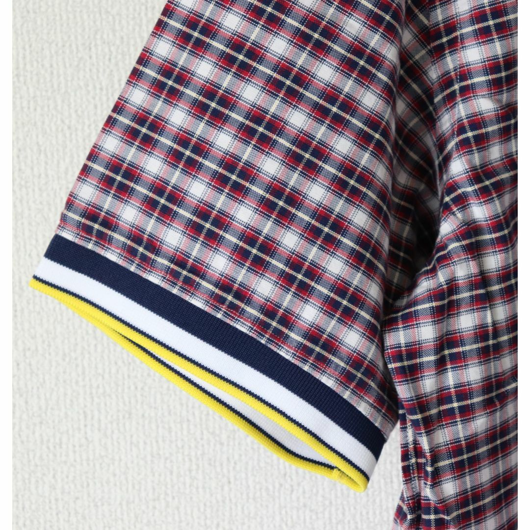 新品タグ付き【ジェイプレス】襟・袖リブ使い おしゃれなチェックシャツ 4L