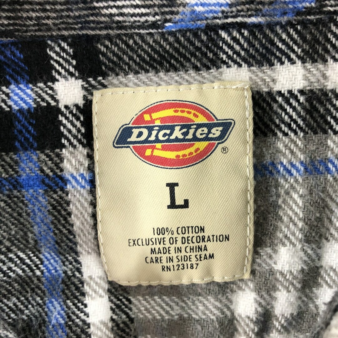 Dickies(ディッキーズ)の古着 ディッキーズ Dickies チェック柄 長袖 ヘビーネルシャツ メンズL /eaa357809 メンズのトップス(シャツ)の商品写真