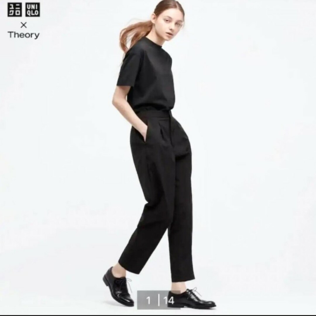 UNIQLO(ユニクロ)のタグ付き新品未使用☆UNIQLO×Theory　タックイージーパンツ レディースのパンツ(クロップドパンツ)の商品写真