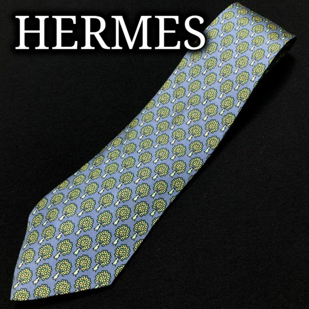 Hermes(エルメス)のエルメス ツリー ブルー＆グリーン ネクタイ A104-X11 メンズのファッション小物(ネクタイ)の商品写真