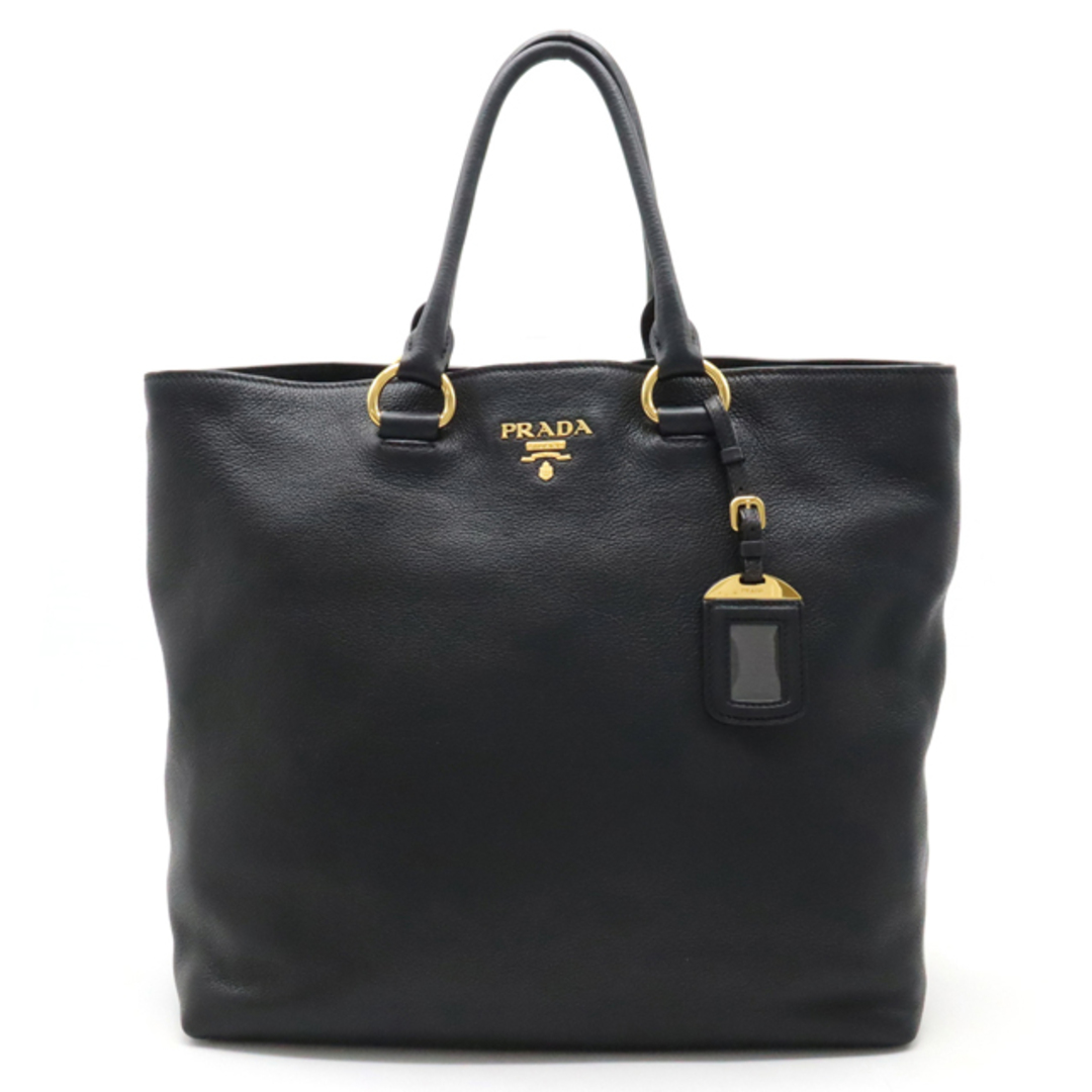 PRADA プラダ ギャザー ハンドバッグ BN1232 エナメル ブラック トート