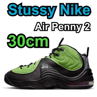 ナイキ(NIKE)のStussy Nike Air Penny 2 30cm black green(スニーカー)