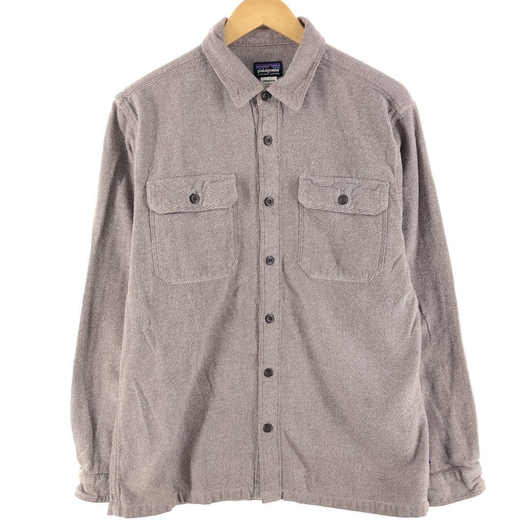 中国製年代14年製 パタゴニア Patagonia ORGANIC COTTON オーガニックコットン 53947FA14 長袖 シャモアクロスシャツ メンズL /eaa356421