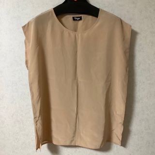 シルク100%  絹　silk VEGA  カットソー　袖なしブラウス(シャツ/ブラウス(半袖/袖なし))