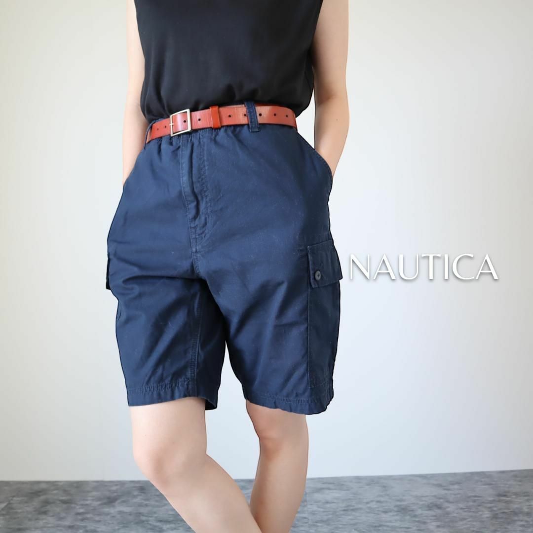 NAUTICA】ノーティカ リップストップ ワイド カーゴ ショーツ W34
