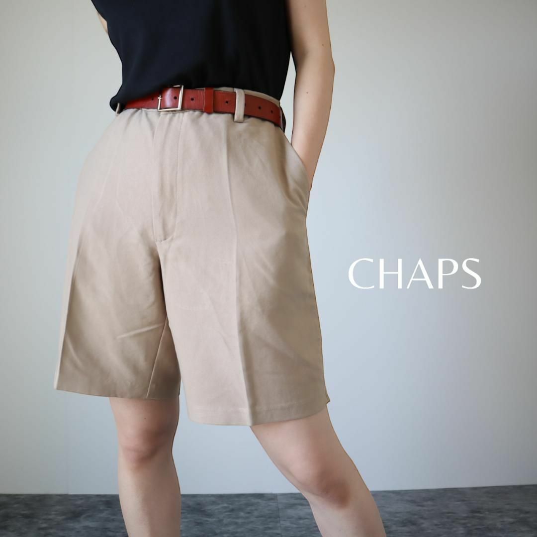 【CHAPS】チャップス ポリエステルスムース ワイドショーツ ベージュ W34