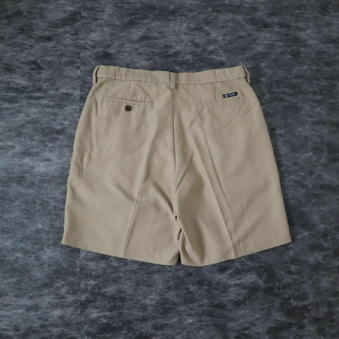 CHAPS(チャップス)の【CHAPS】チャップス ポリエステルスムース ワイドショーツ ベージュ W34 メンズのパンツ(ショートパンツ)の商品写真