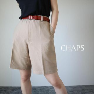 チャップス(CHAPS)の【CHAPS】チャップス ポリエステルスムース ワイドショーツ ベージュ W34(ショートパンツ)