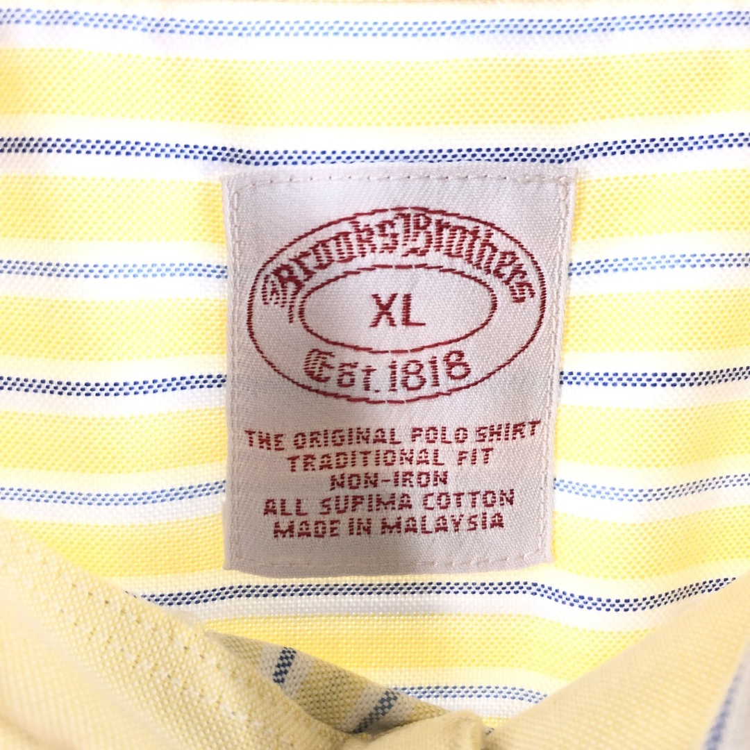 Brooks Brothers(ブルックスブラザース)の古着 ブルックスブラザーズ Brooks Brothers Est.1818 長袖 ボタンダウンストライプシャツ メンズXL /eaa356196 メンズのトップス(シャツ)の商品写真