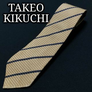 タケオキクチ(TAKEO KIKUCHI)のタケオキクチ レジメンタル イエロー ネクタイ コットン A104-Y03(ネクタイ)