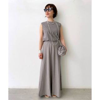 アパルトモンドゥーズィエムクラス(L'Appartement DEUXIEME CLASSE)のL'Appartement【GREY CHORD】 TOP& Skirt(ロングワンピース/マキシワンピース)