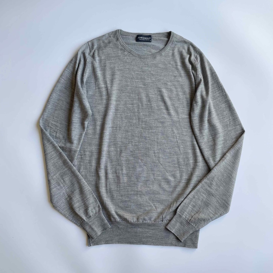 JOHN SMEDLEY 30ゲージ　メリノウール　長袖　クルーネック　ニット