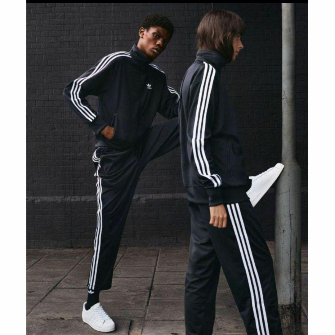 希少 adidas アディダス オリジナルス 裏起毛 ジャージ下 黒-