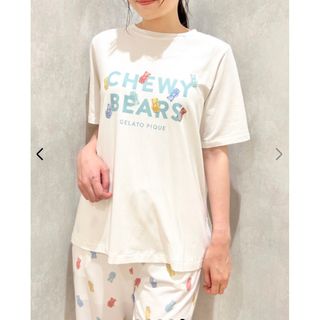 ジェラートピケ　チューイーベアワンポイントTシャツ\u0026ロングパンツ　パジャマセット