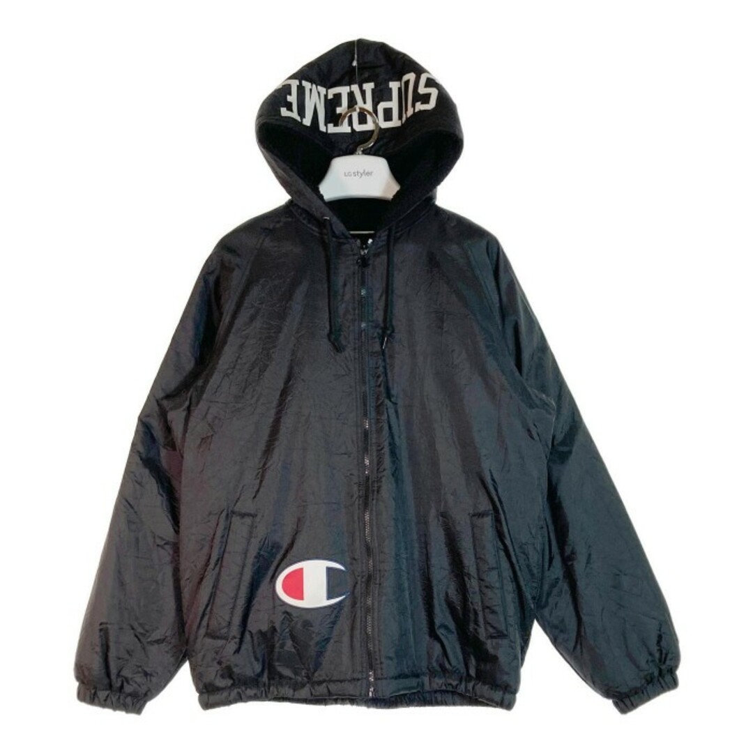 最安 Supreme®/Champion® フード Jacket  黒  L