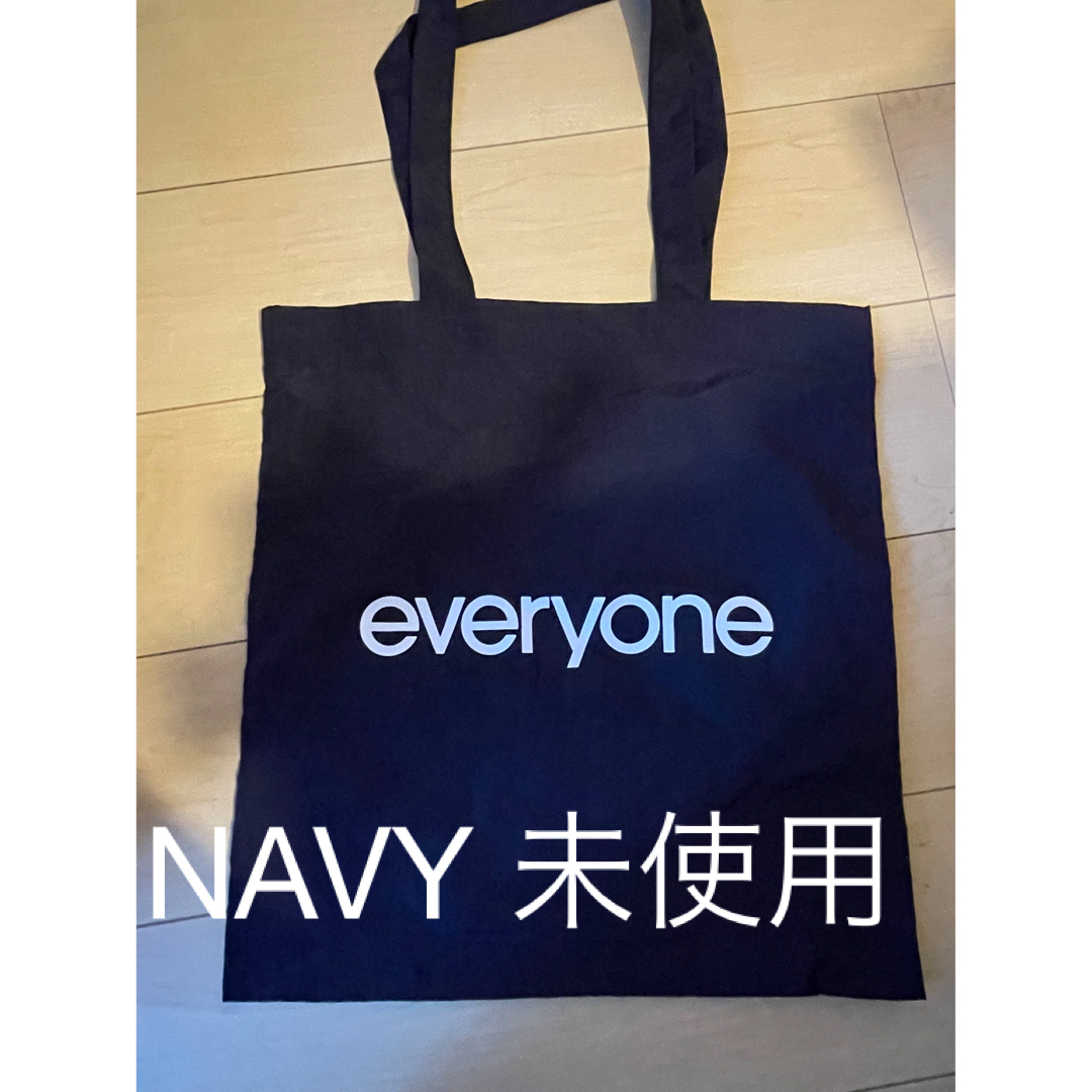 everyone nylon logo tote bag navy トート - トートバッグ