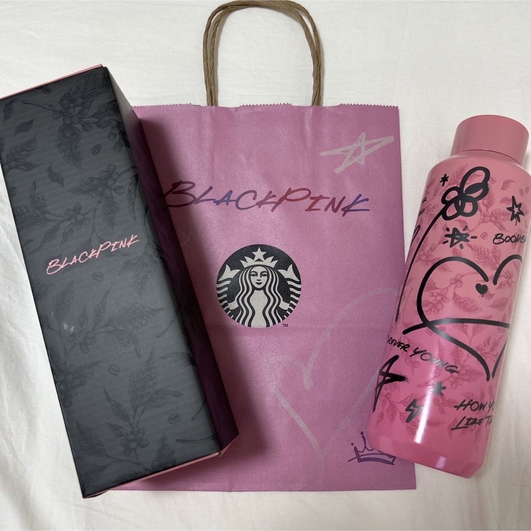 Starbucks(スターバックス)のBLACK PINK Starbucks ♡ エンタメ/ホビーのタレントグッズ(アイドルグッズ)の商品写真