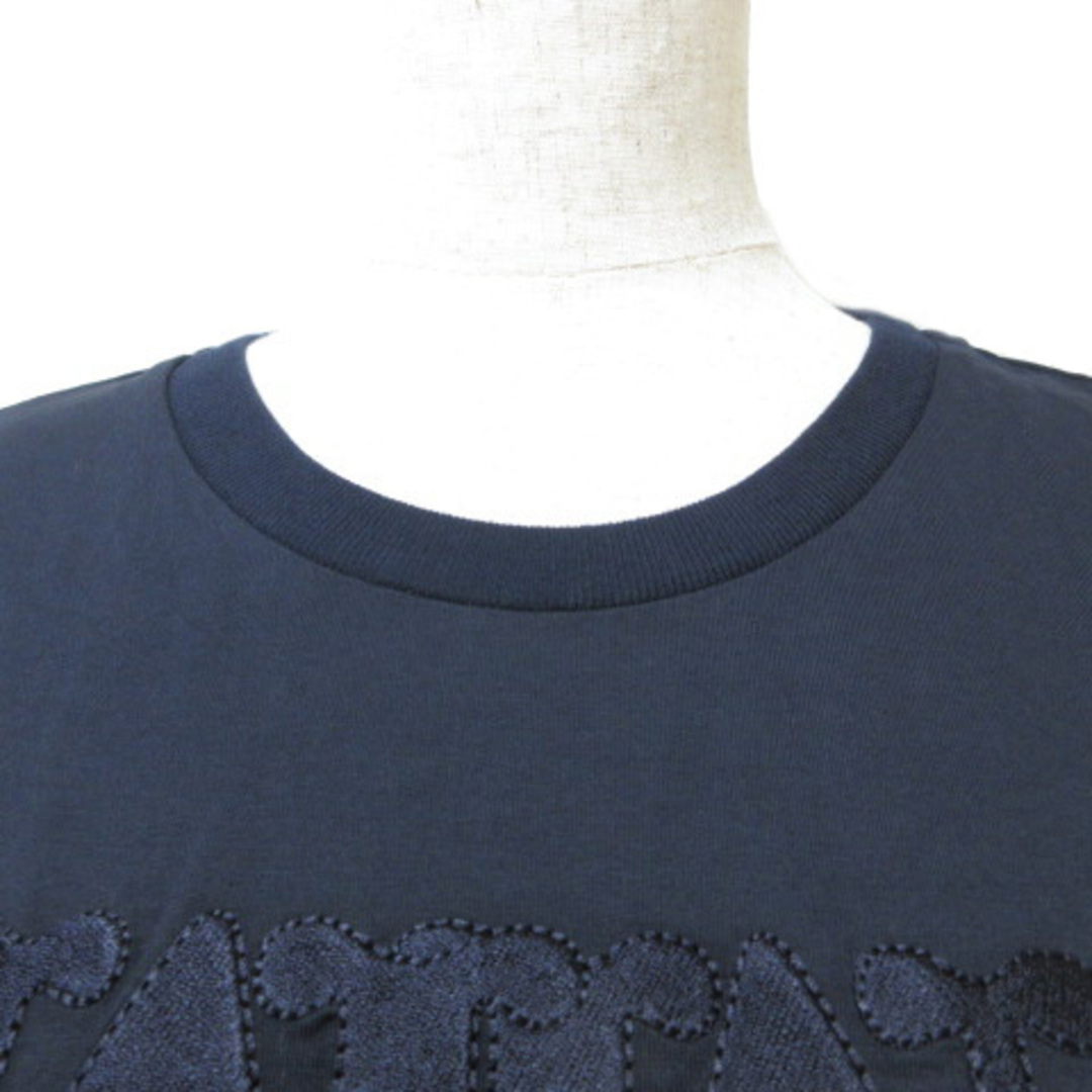 Max Mara(マックスマーラ)のマックスマーラ  Tシャツ 半袖 カットソー 刺繍 ロゴ 紺 IBO41 レディースのトップス(カットソー(半袖/袖なし))の商品写真