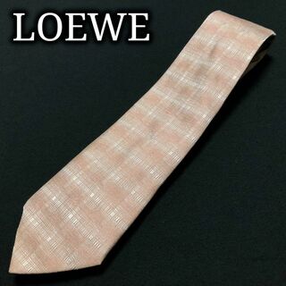 ロエベ(LOEWE)のロエベ チェック ピンク ネクタイ A104-Z13(ネクタイ)