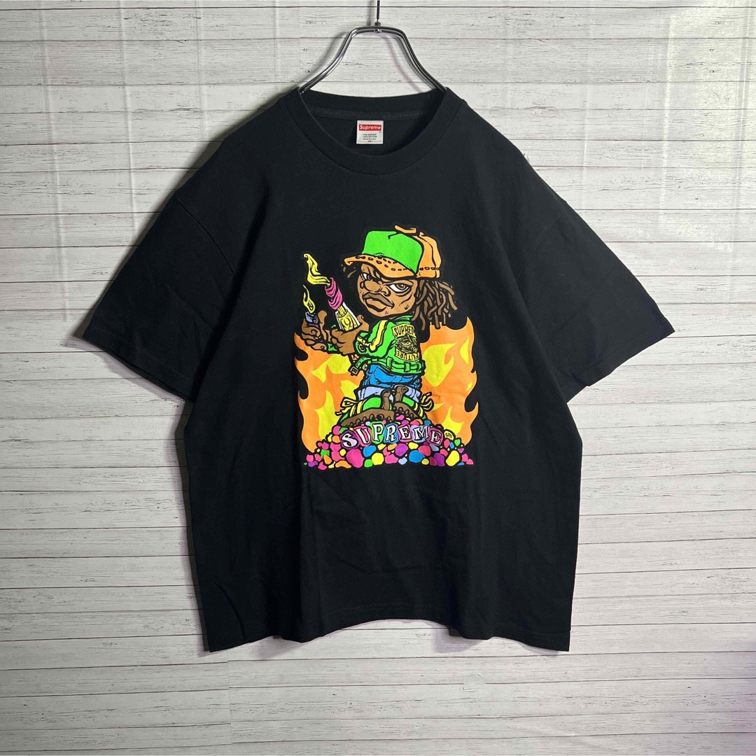 【希少デザイン】シュプリーム ビッグロゴ ファイヤーデザイン 人気カラー入手困難