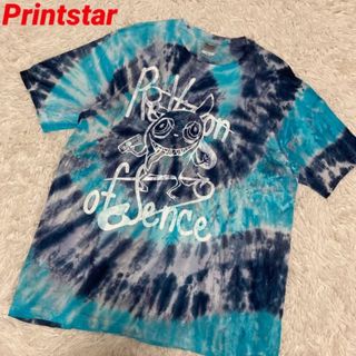 プリントスター(Printstar)のPrintstar Tシャツ タイダイ染め ビックプリント Lサイズ(Tシャツ/カットソー(半袖/袖なし))