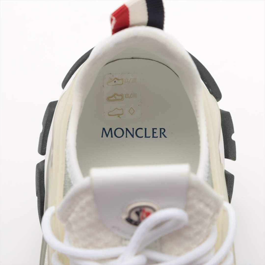 MONCLER   モンクレール レザー×メッシュ  ホワイト メンズ